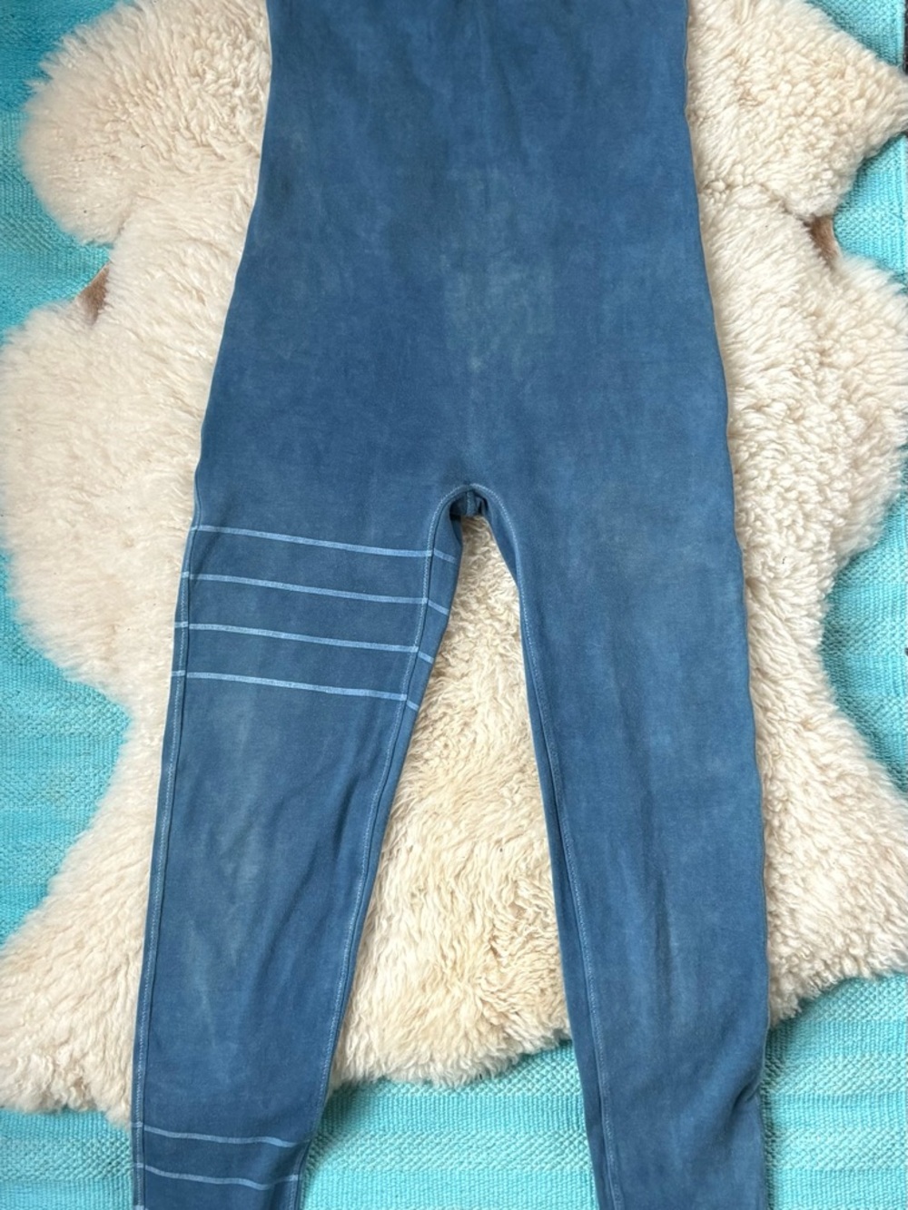 Purusha people organic indigo dye jumpsuit Medium vintage - Picture 9 of 9